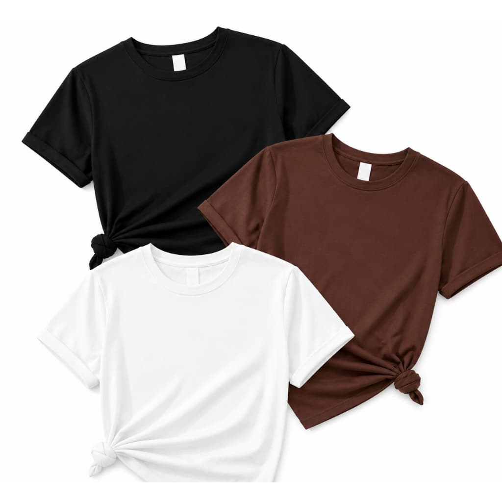 Kit 3 CAMISETAS BASICAS 100% Algodão