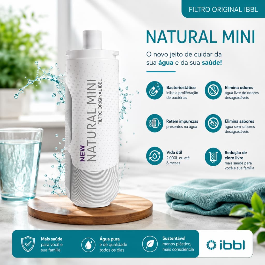 Refil Filtro IBBL Original Natural Mini Avanti Purificador de Água