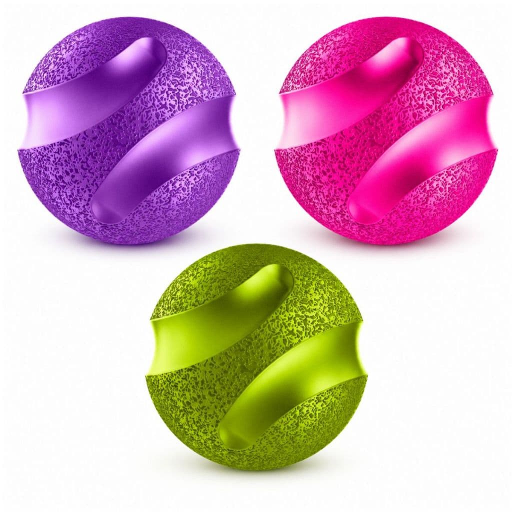 Kit 3 Bolas Cães Slim Ball 40mm 4cm Brinquedo Pet Cão