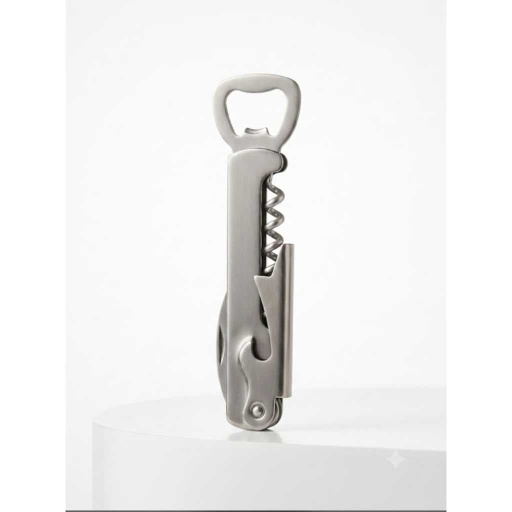 Saca-Rolhas e Abridor de Garrafas 12cm – Linha Borgonha Original 🍷🍾