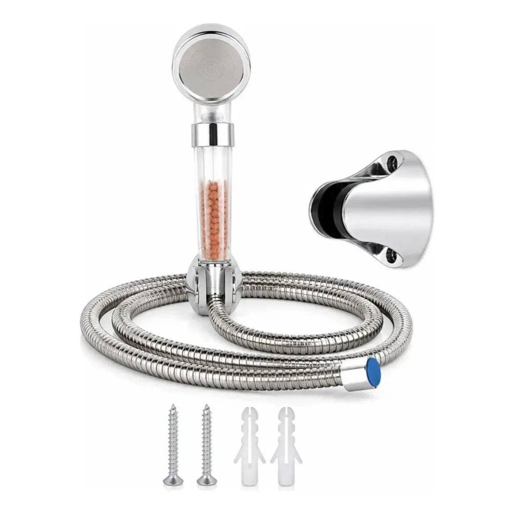 Ducha Para Lavatório ou Banheiro Purificação+ Mangueira De Alta Pressão C/ Filtragem Iônica Cromoterapia Filtro Minerais