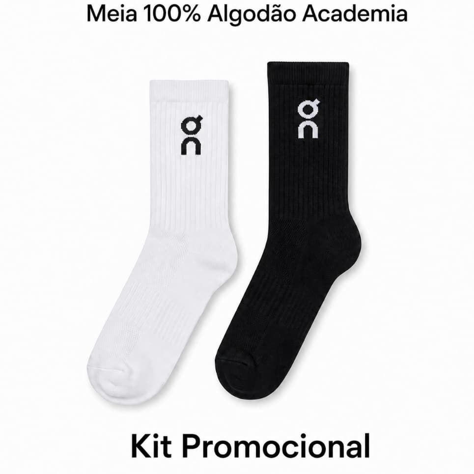 Kit 4 Pares Meias Cano Alto Academia Feminina - Masculina