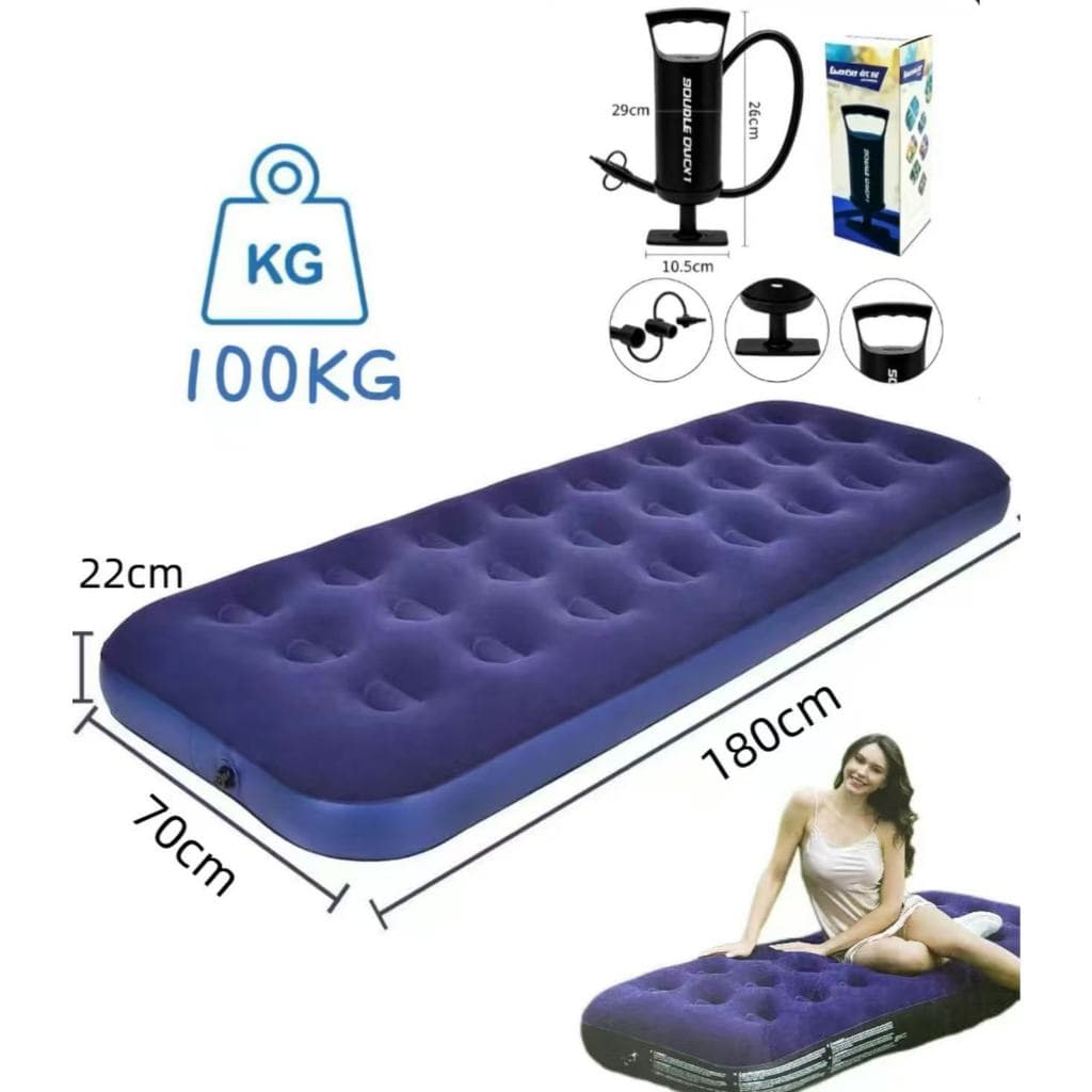 Colchão Inflável Suporta Até 100kg Solteiro Camping Praia