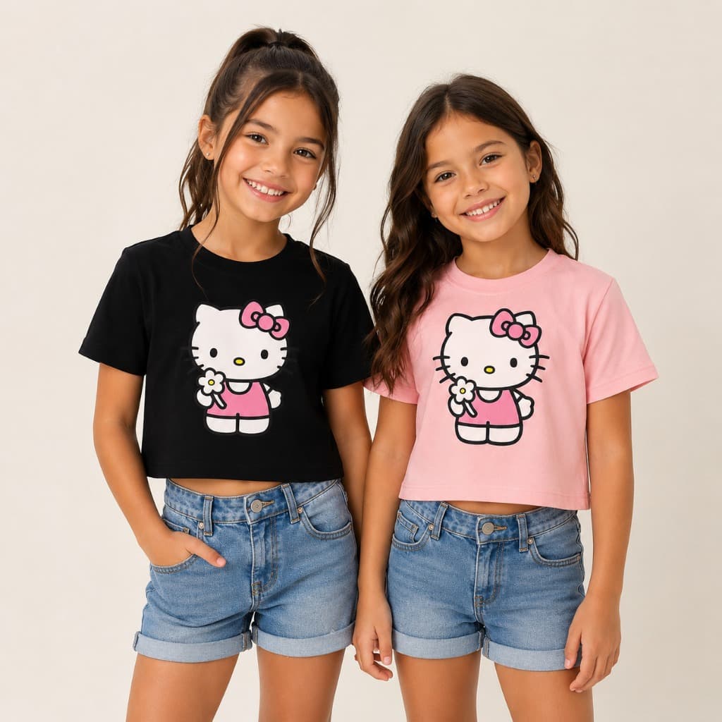 Cropped do Brasil Infantil Menina Mãe e Filha 2 ao 12 100% algodão / Cropped Feminino do Brasil Menina Cropped Feminino