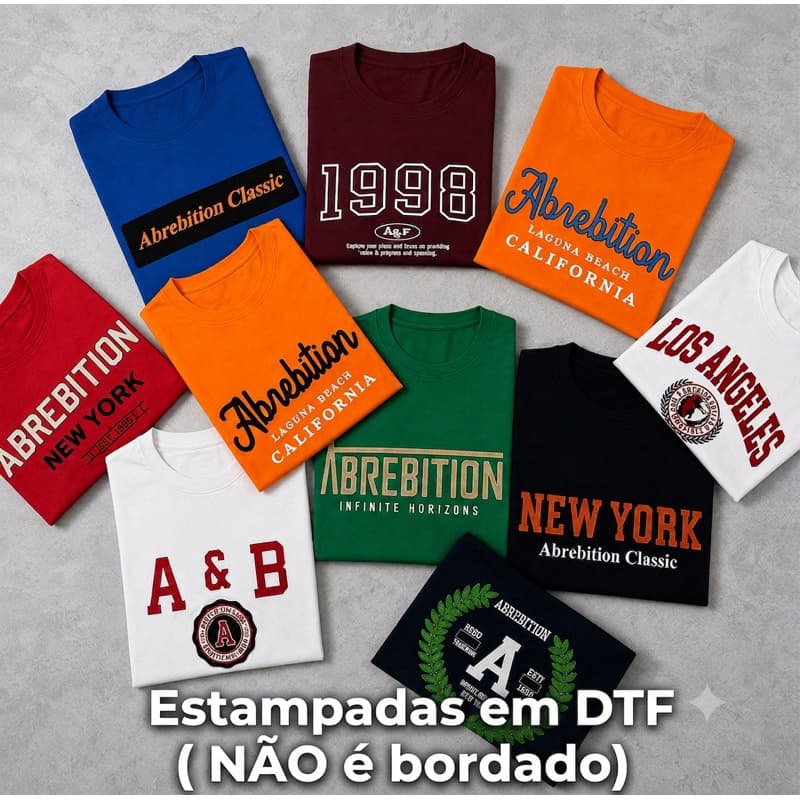 Camiseta ESTAMPADA EM DTF Abrebition - Várias Estampas - 100% ALGODÃO 30.1 Penteado