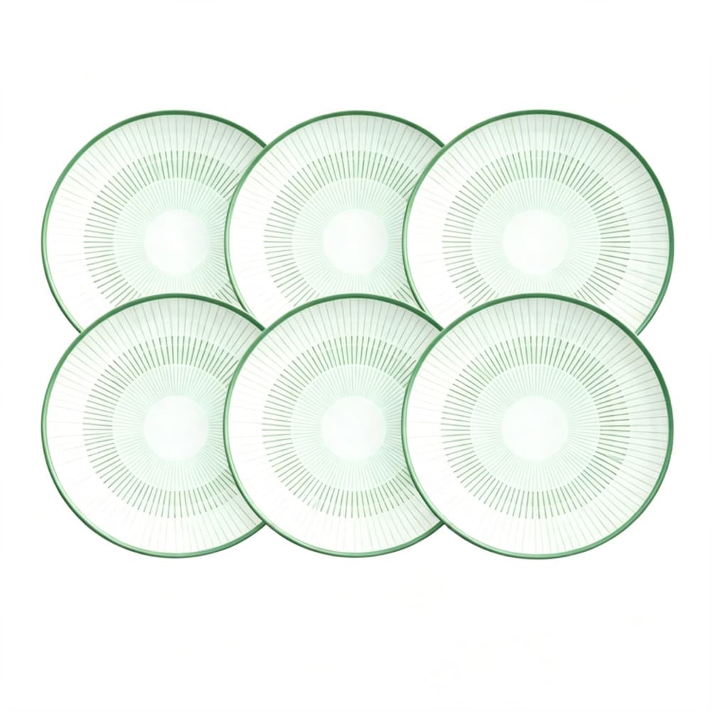 Conjunto 6 Pratos De Sobremesa Porcelana 19cm Tramontina Lineare