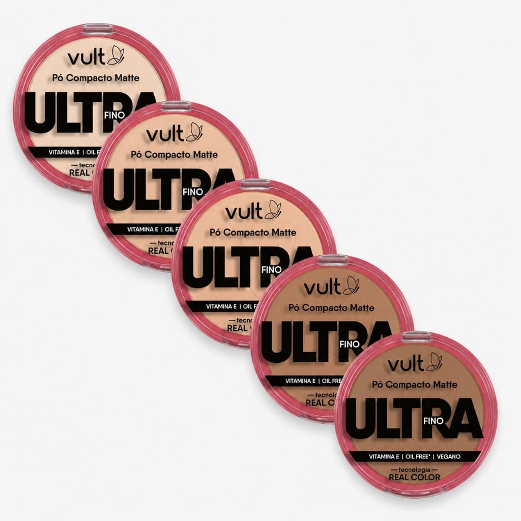 Vult Pó Compacto Matte Ultrafino Cor V400, V410, V420, V440, V470 9g