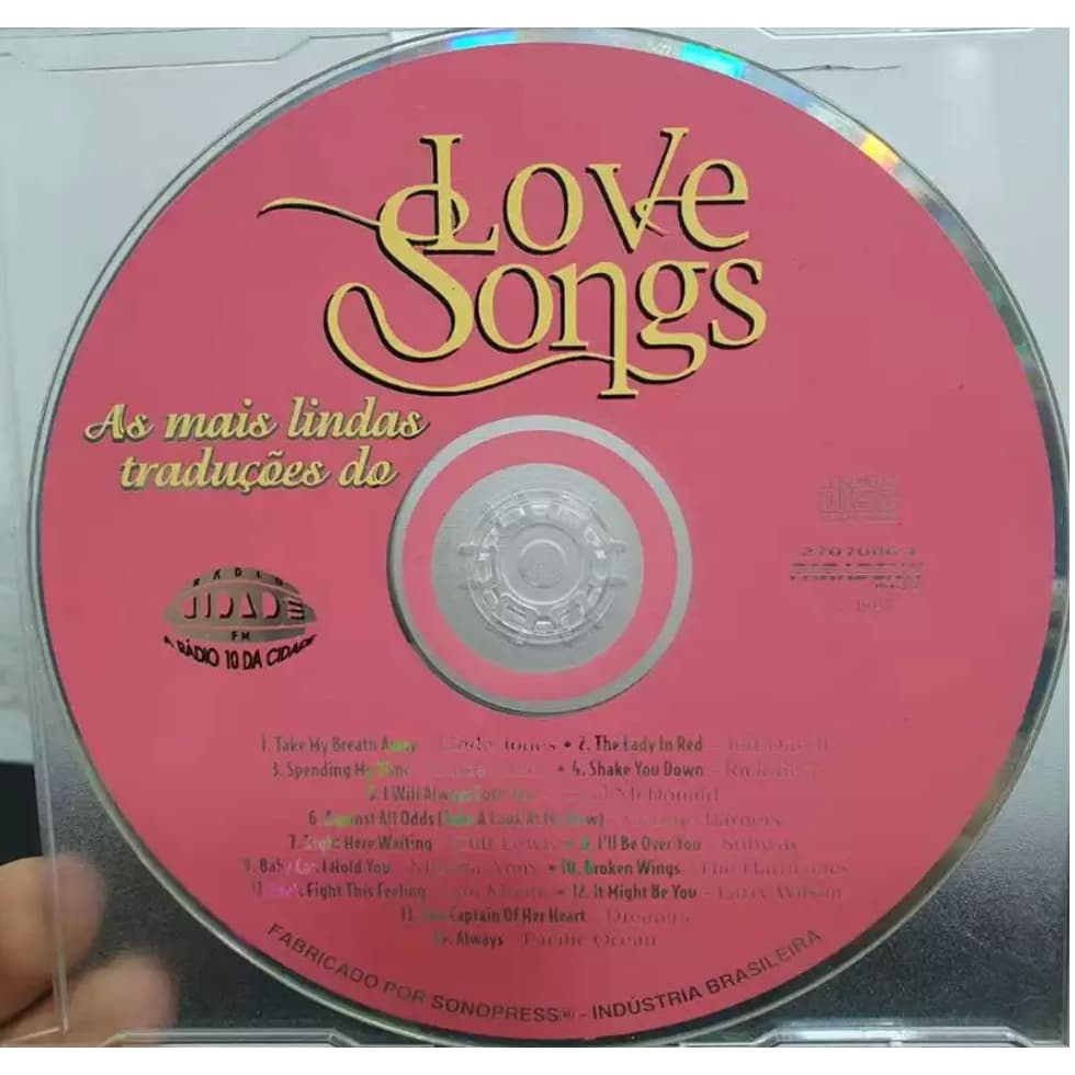 CD As Mais Lindas Traduções do Love Songs - Paradoxx - APENAS MÍDIA | Radio Cidade