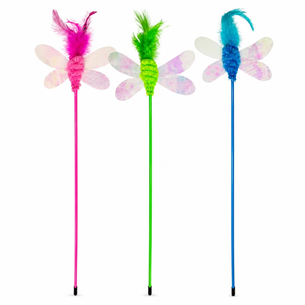 Brinquedo Varinha Borboleta Shine para Gatos Brinquedo Interativo Anti Estresse e Alta Diversão