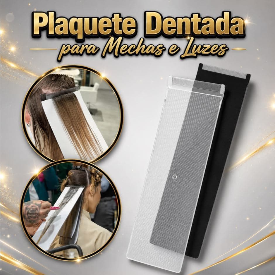 Plaquete Penquete Dentada Cabeleireiro 11x40 Mechas Reflexo Luzes Profissional Salão de Beleza Barbearia