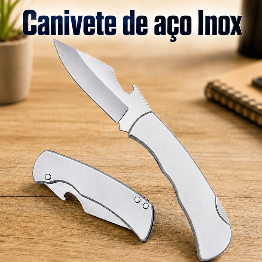 Canivete Personalizado A Lazer Aço Inox Bolso Pesca Dia A Dia Qualidade Premium