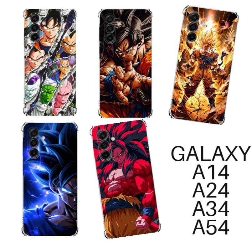 Capinhas de Celular TPU Samsung Galaxy A14 A24 A34 A54 DBZ Anime Dragon Ball Goku SSJ Proteção Anti-Impacto