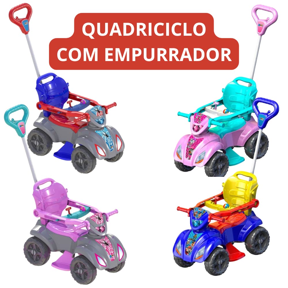 QUADRICICLO INFANTIL BABY, DE 1 A 3 ANOS ACOMPANHA AS FASES DE CRESCIMENTO