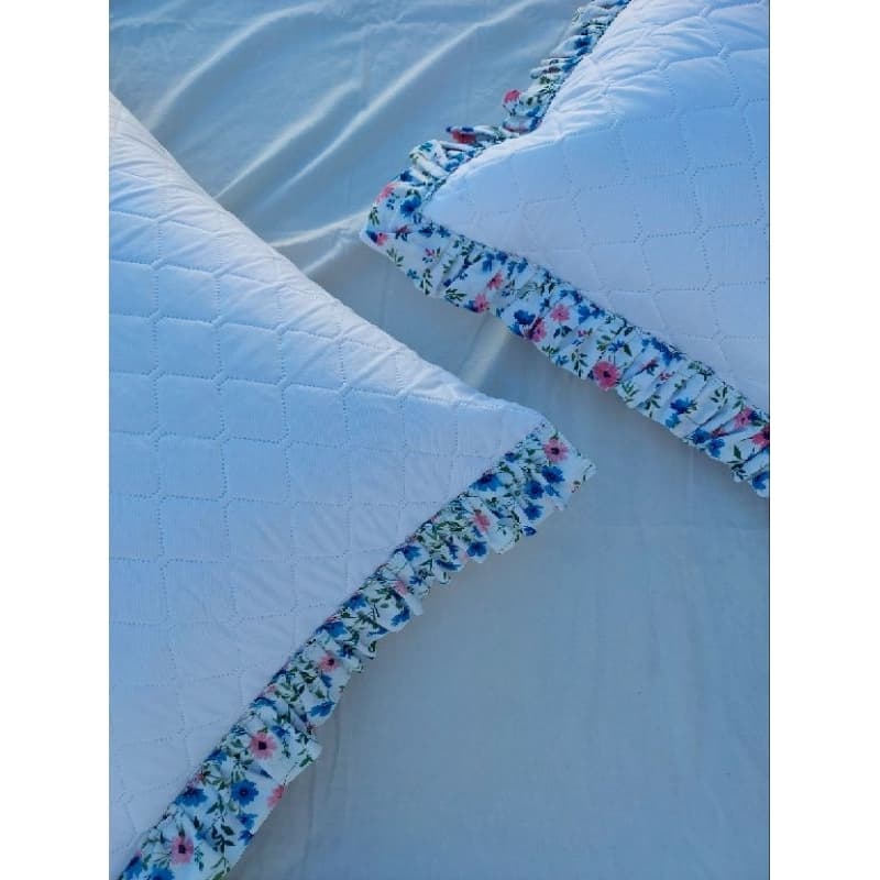 2 CAPAS DE TRAVESSEIRO COM BABADO KIT 2 CAPAS DE TRAVESSEIRO 80CM X 54CM