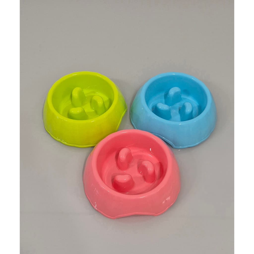 Comedouro Lento para Cães e Gatos  com Antiderrapante e três pinos