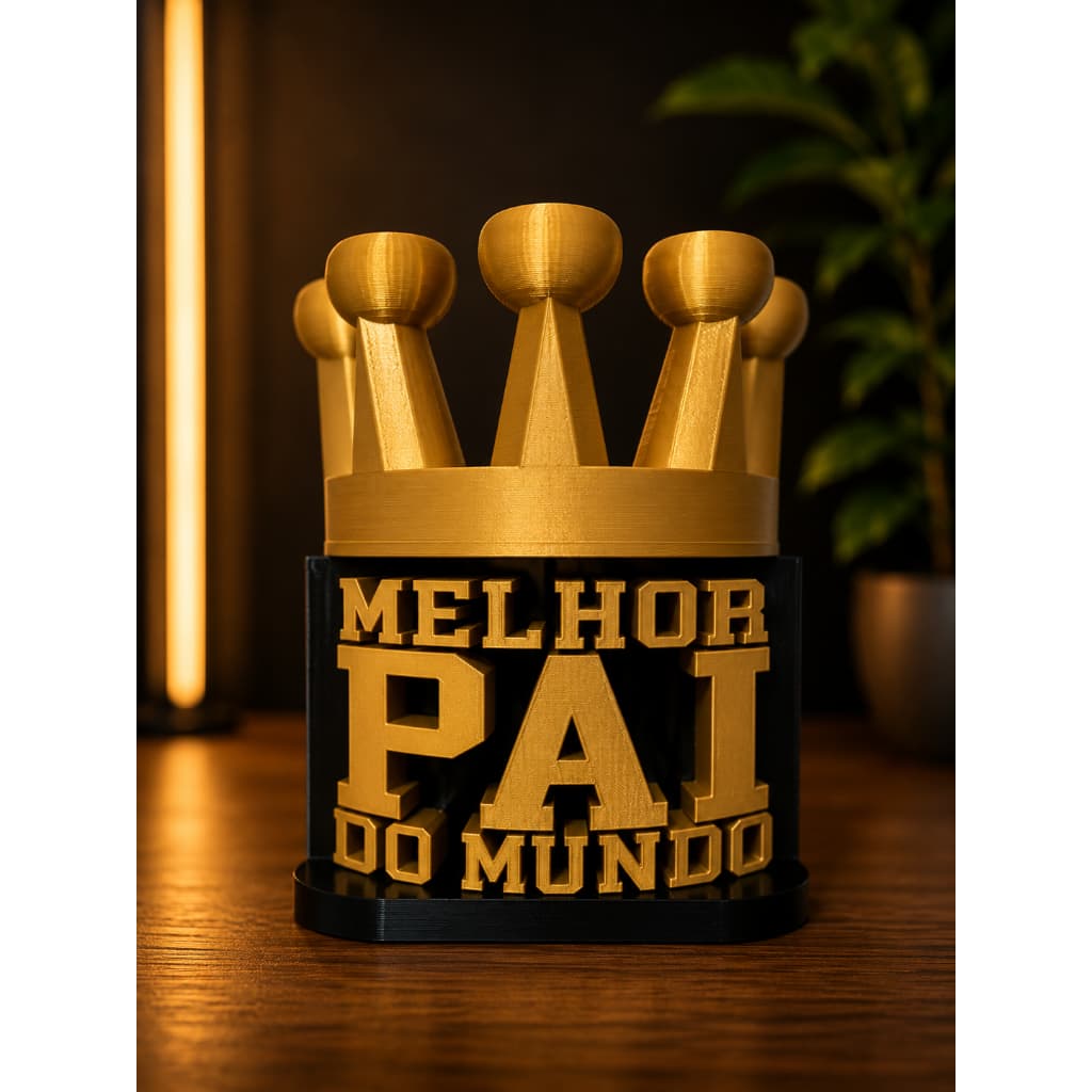 Enfeite Decorativo "Melhor Pai do Mundo" | Presente Personalizado