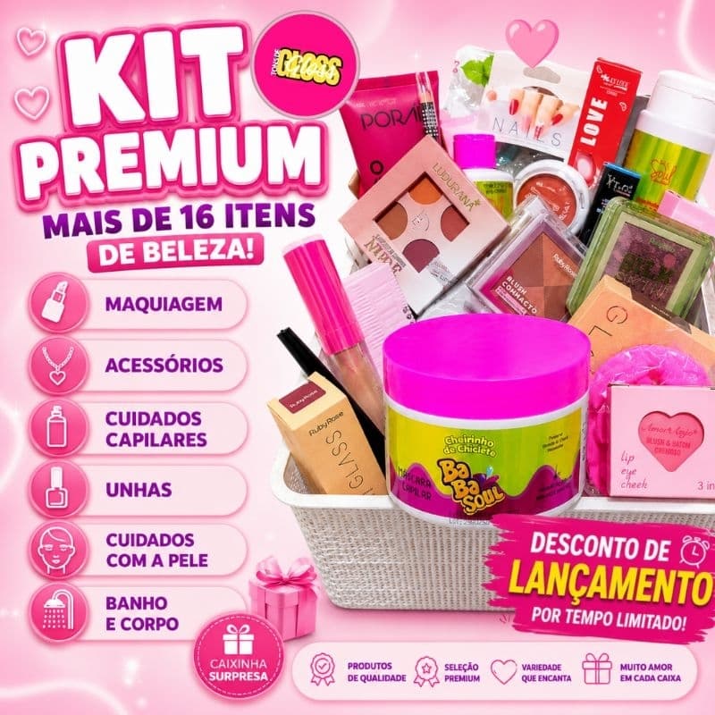 Kit Maquiagem Completo, Skincare, Cuidados com Cabelos pele e unhas Acessorios femininos Itens Sortidos