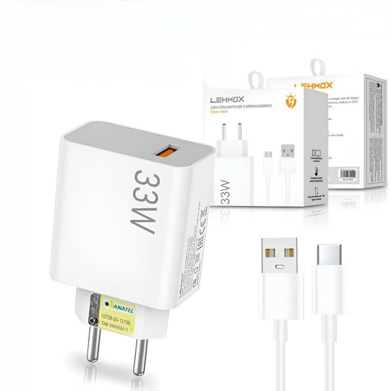 Carregador Turbo LE-405 USB X USB-C 33W LEHMOX