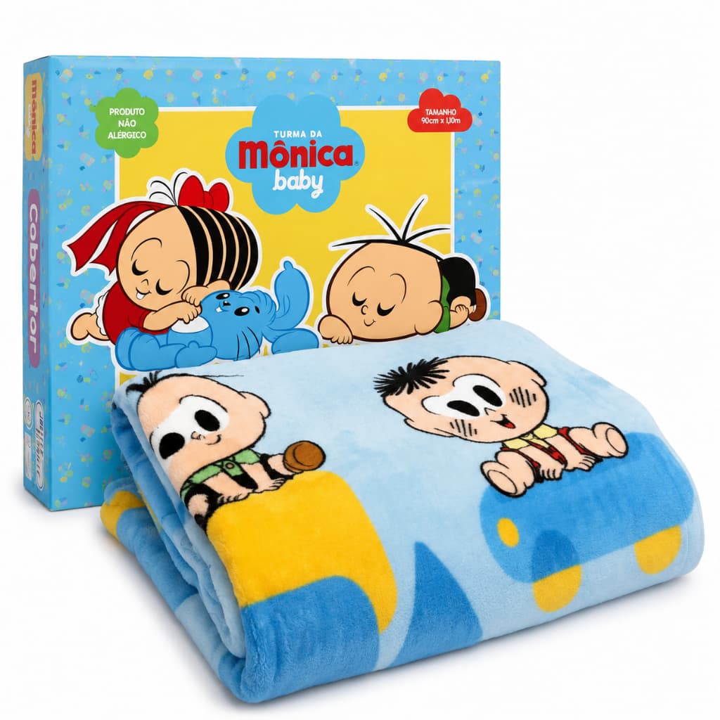 Coberta Infantil Turma da Mônica Jolitex Antialérgica 90x110cm