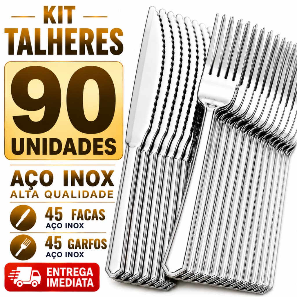 Talheres Inox 45 Faca 45 Garfo Casa Cozinha Restaurante Buffet Qualidade Faqueiro Hotéis Bar Mesa Jantar Resistente