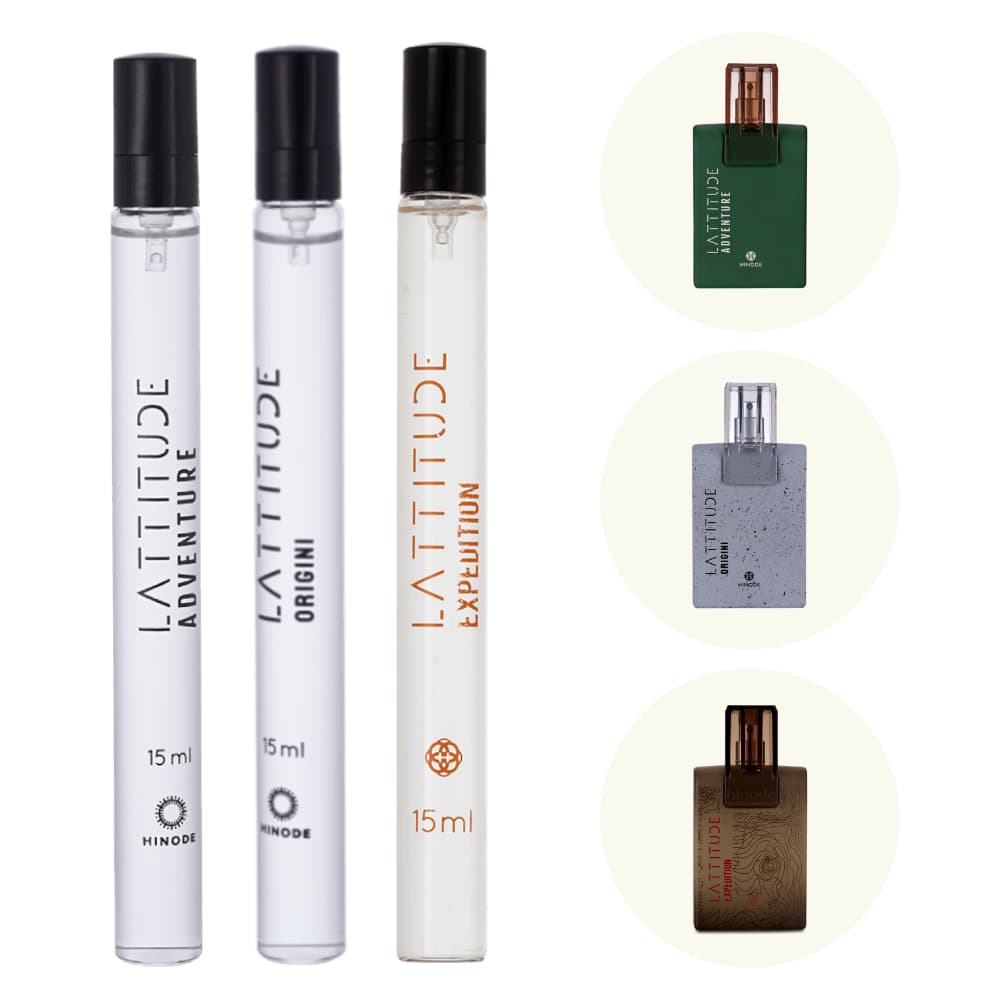 Kit 3 Perfumes Masculinos de Bolso Lattitude Adventure + Origini + Expedition