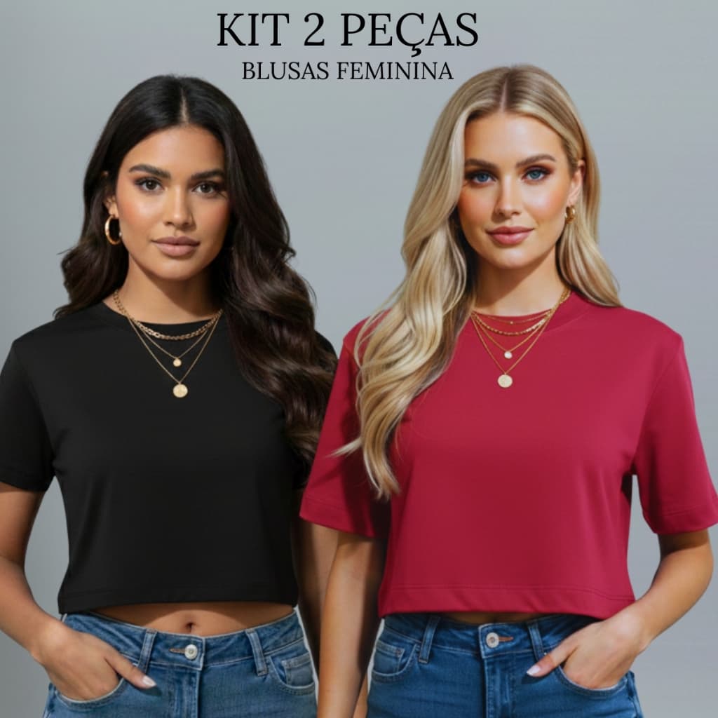 CROPPED Oversized Feminino 100% Algodão Premium