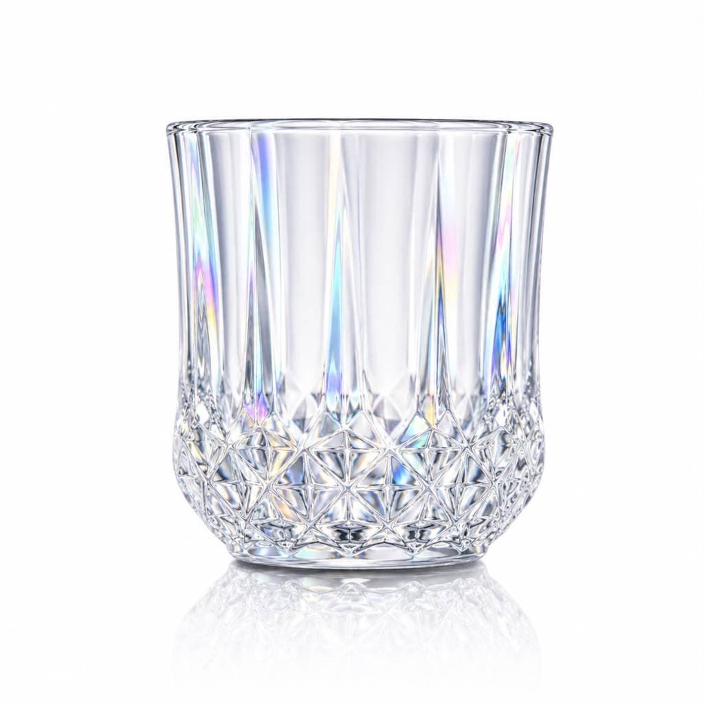 Jogo 06 Copos De Vidro Luxor Furta Cor 300ml Whisky Drinks Licor Vodka