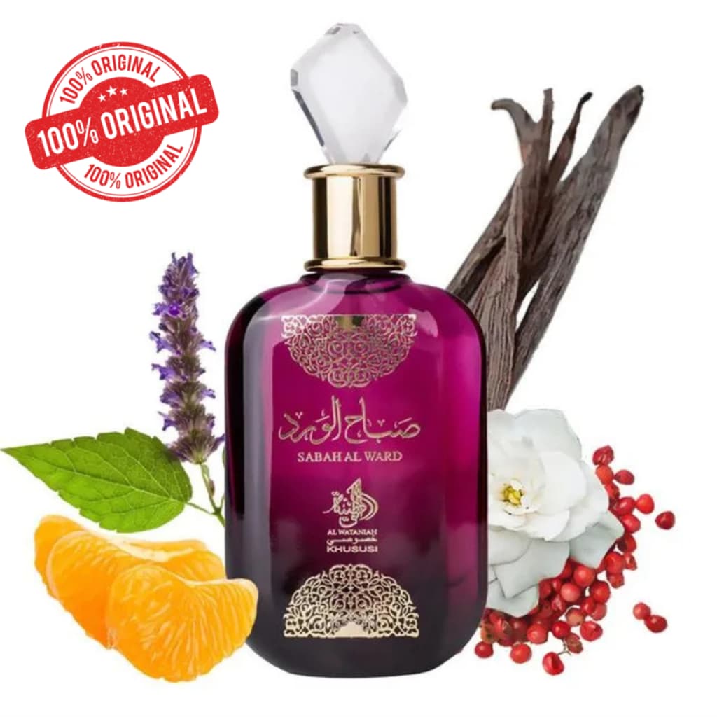 Perfume Sabah Al Ward 100ml Al Wataniah Eau de Parfum Feminino Árabe Original
