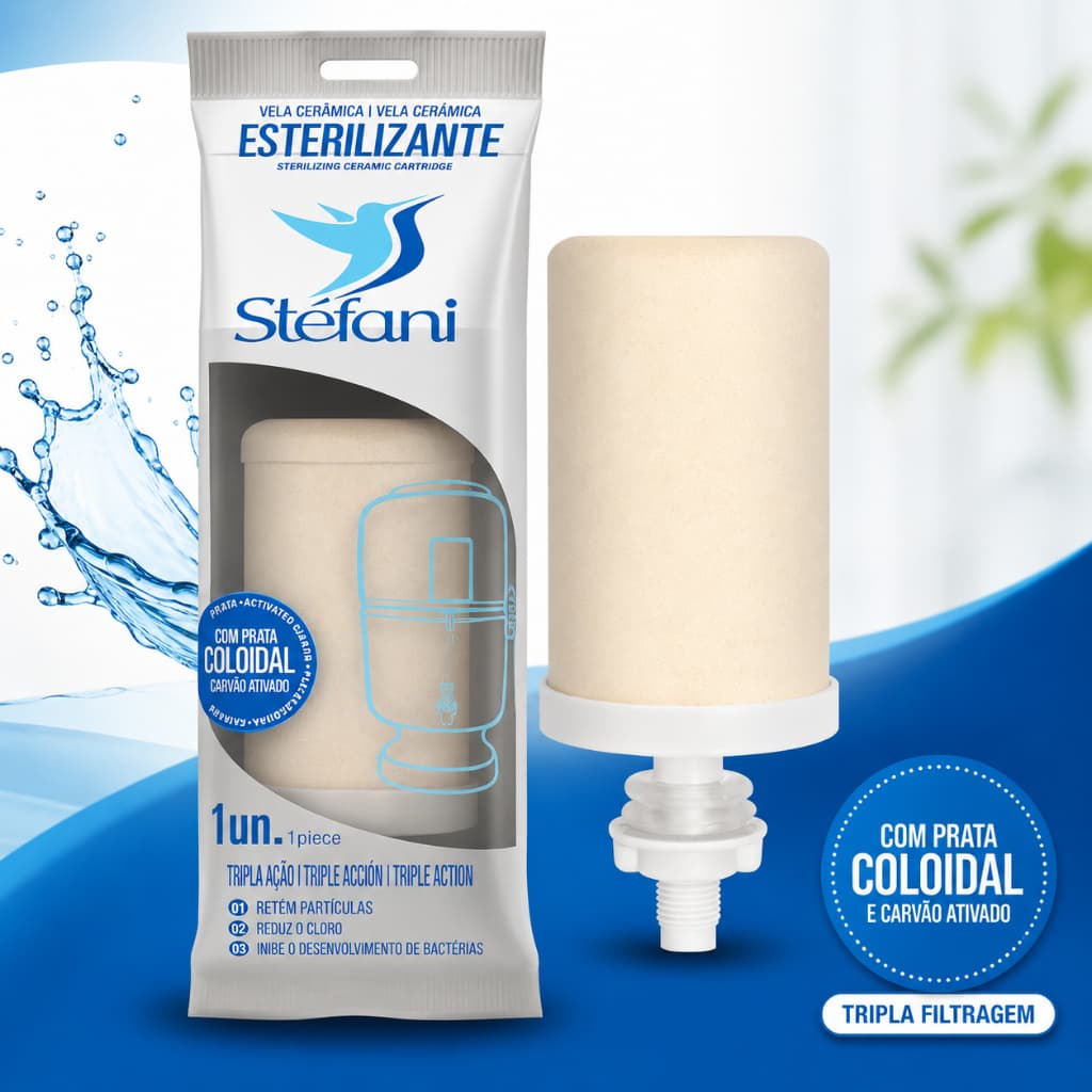 Refil Vela Esterilizante Stéfani Original Para Filtro de Barro Filtro de Água Cerâmica