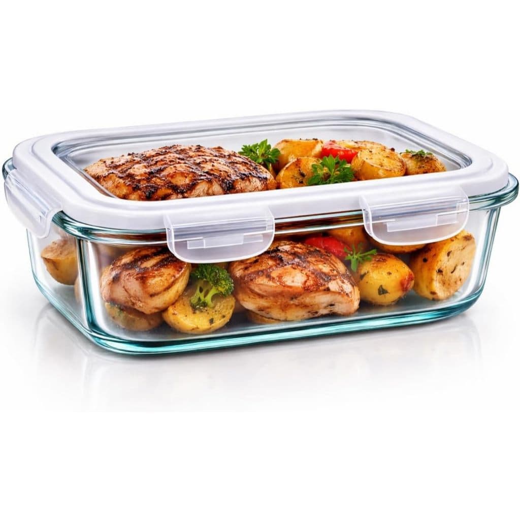 Pote de Vidro Hermético com Tampa para Marmita | 640ml, Livre de BPA, Resistente até 300°C