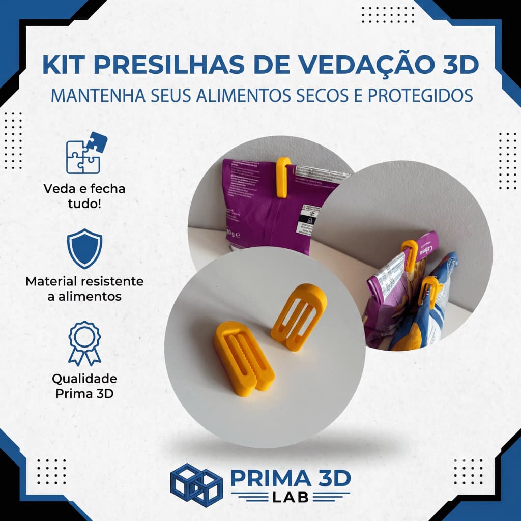 Presilha Fecha Saco Mágico  - Mantém Alimentos Crocantes e Protegidos