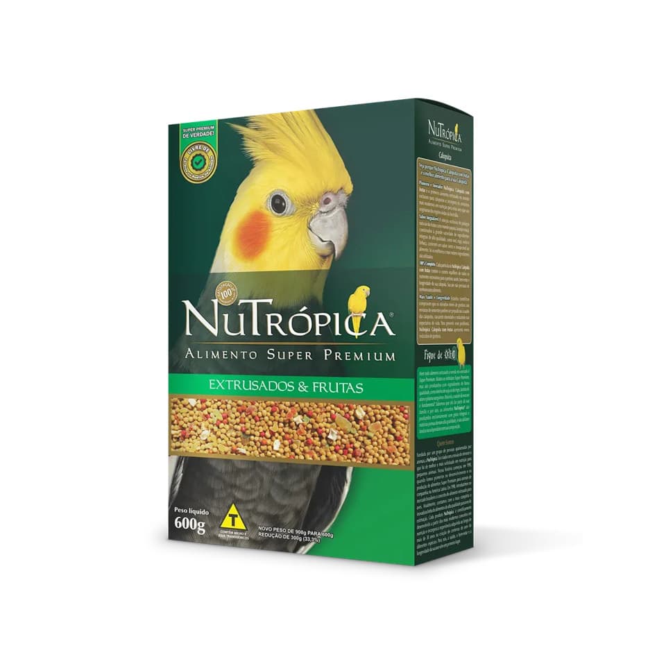 Ração Nutrópica Calopsita Extrusados Com Frutas 600g