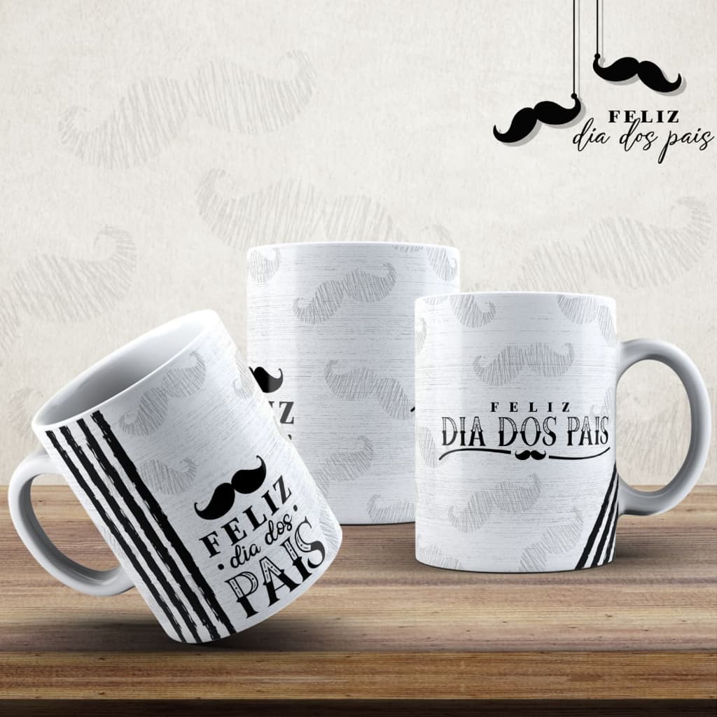 Caneca Personalizada Dia dos Pais 325ml Presente para Pai Cerâmica Premium