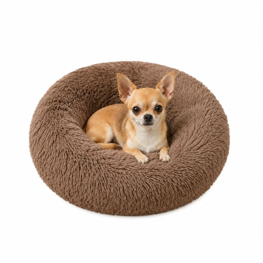 Cama Pet Pequena 40 cm Nuvem Fofa Luxo Redonda Pelúcia Cachorro Gato