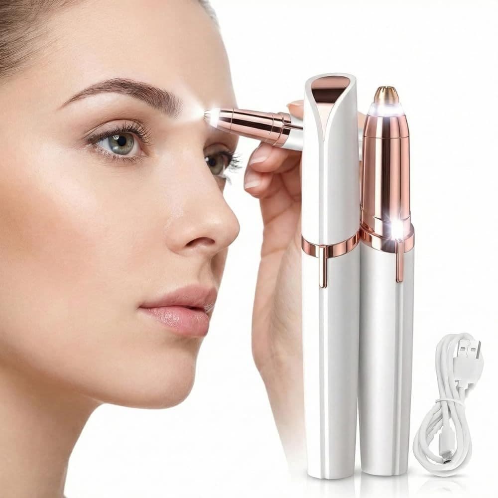 Caneta Depiladora Sobrancelha Buço e Nariz Pelos Faciais Portatil e Recarregável USB Premium