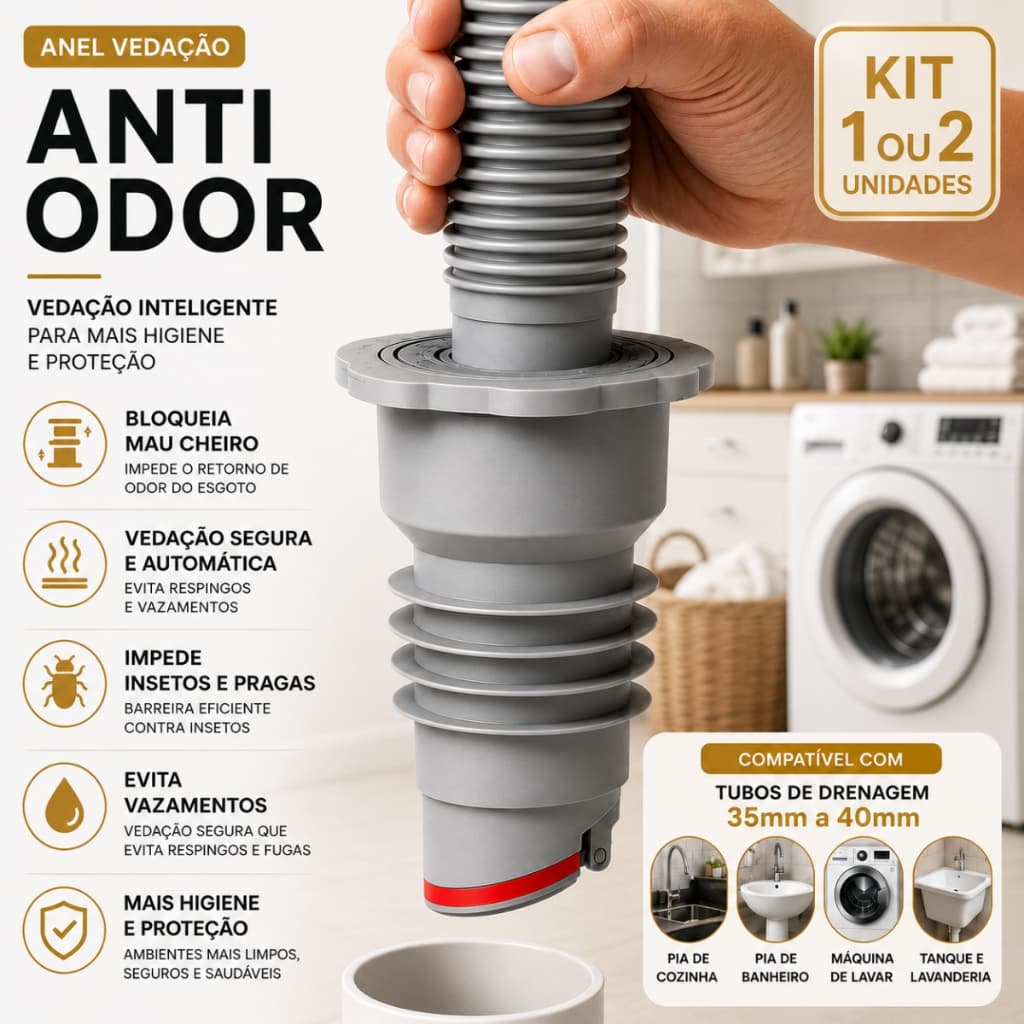 1 ou 2 Drenos Silicone Anel Vedação Tubo Esgoto Cozinha Máquina Lavar Roupa Anti-odor Plugue Drenagem Piso Banheiro