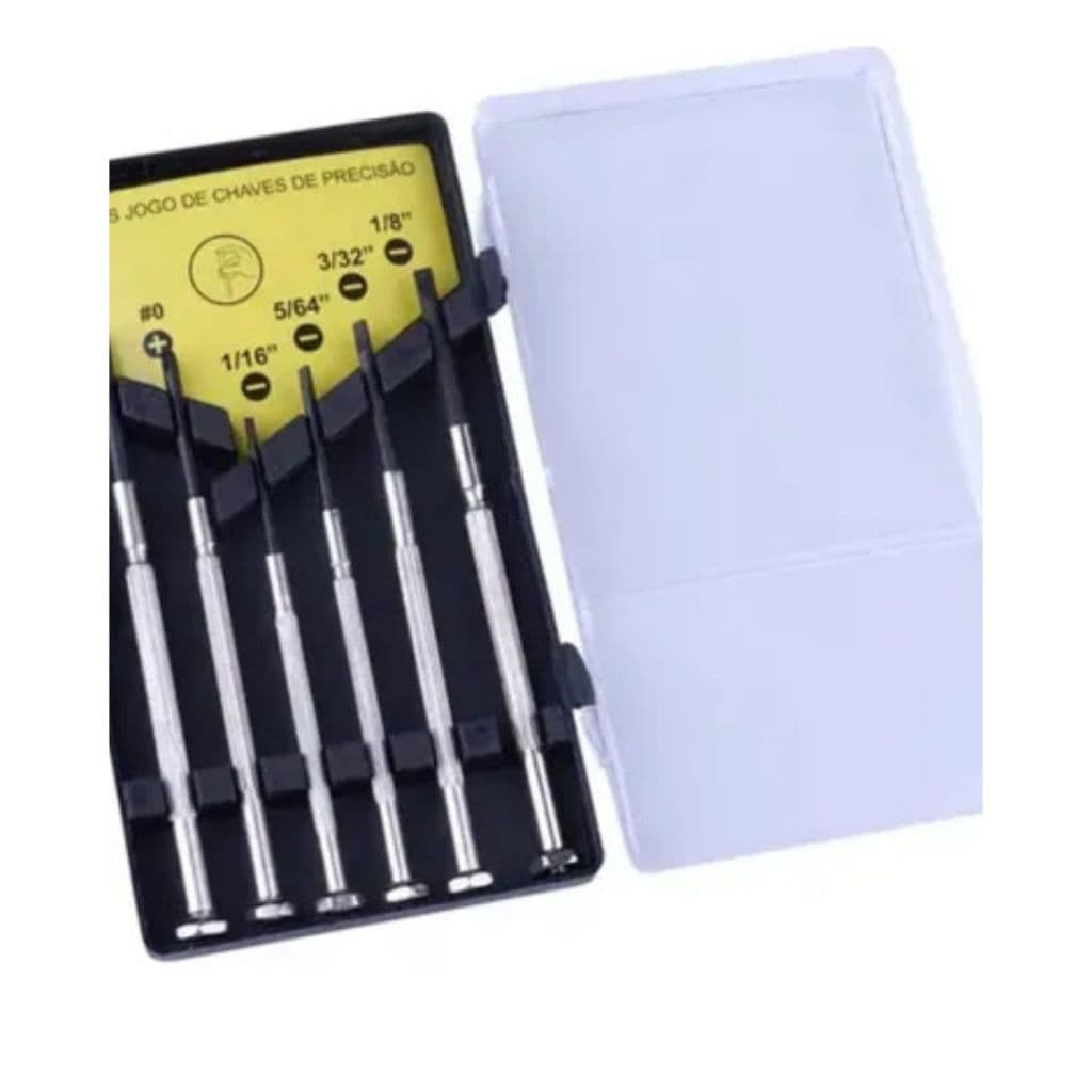 KIT MINI CHAVES FENDA E PHILIPS 6 PÇS BOMVINK BOM3125