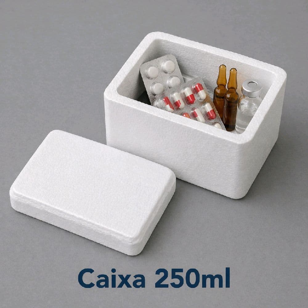 CAIXA TÉRMICA DE ISOPOR 250ML 113 x 96 x 75 c/100