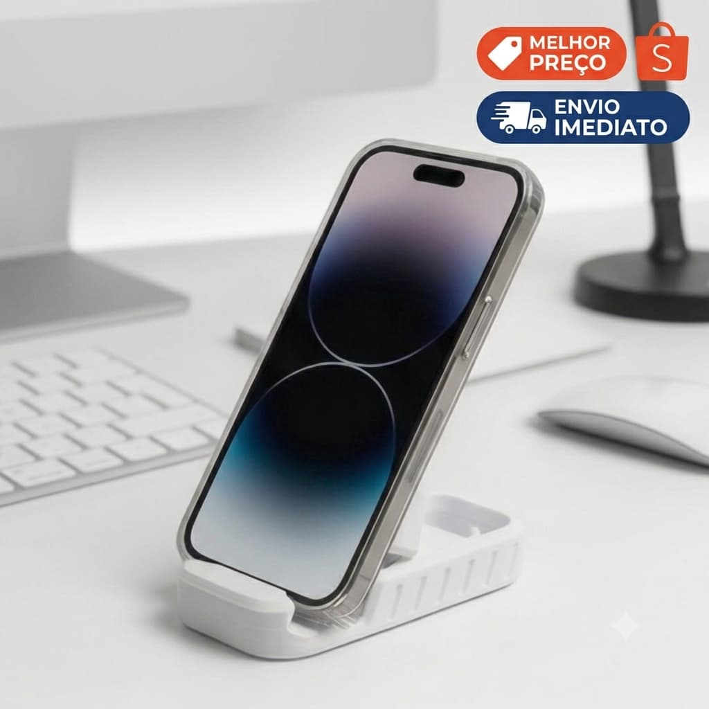 Suporte de Celular de Mesa Chaveiro Portátil 3D Apoio Mesa Universal