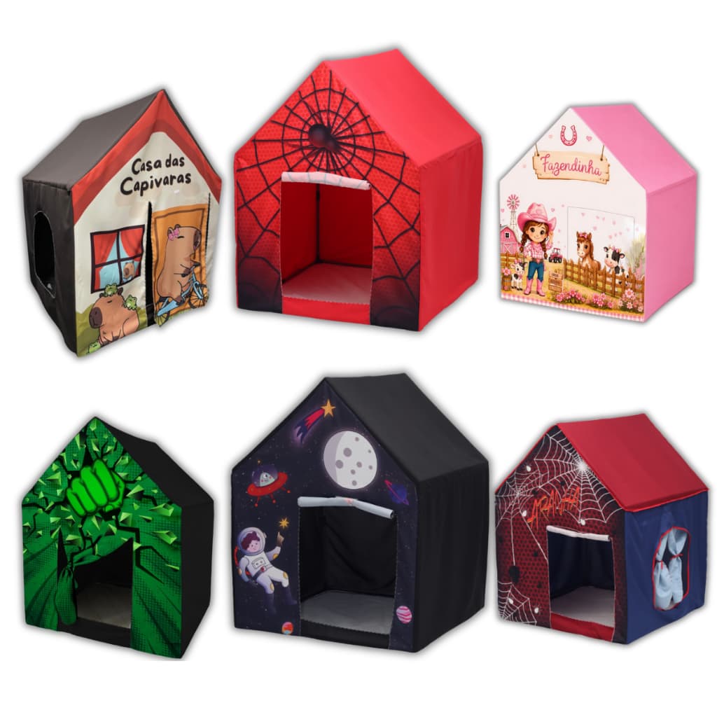 Casinha Barraca Cabana Tenda Menino Infantil Brinquedo Diversão Presente Crianças Aniversário