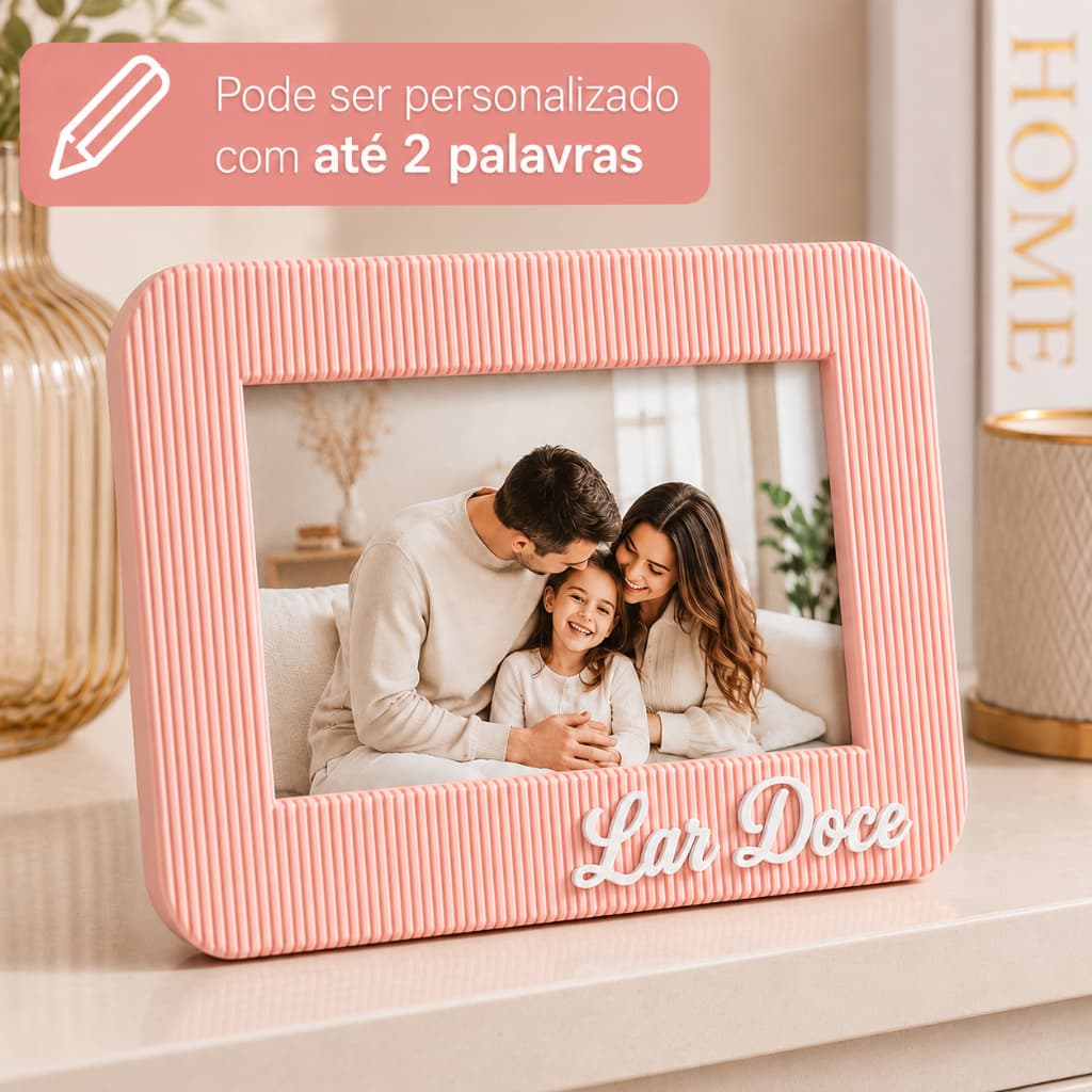 Porta Retrato Frase Personalizada 10x15 com Nome ou Frase Presente Personalizado Lembrancinha para Datas Especiais