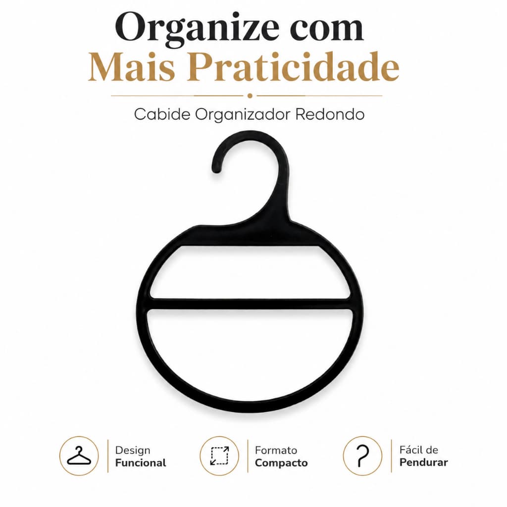 CABIDE PLASTICO PARA CACHECOL PRETO 15X 12 CM