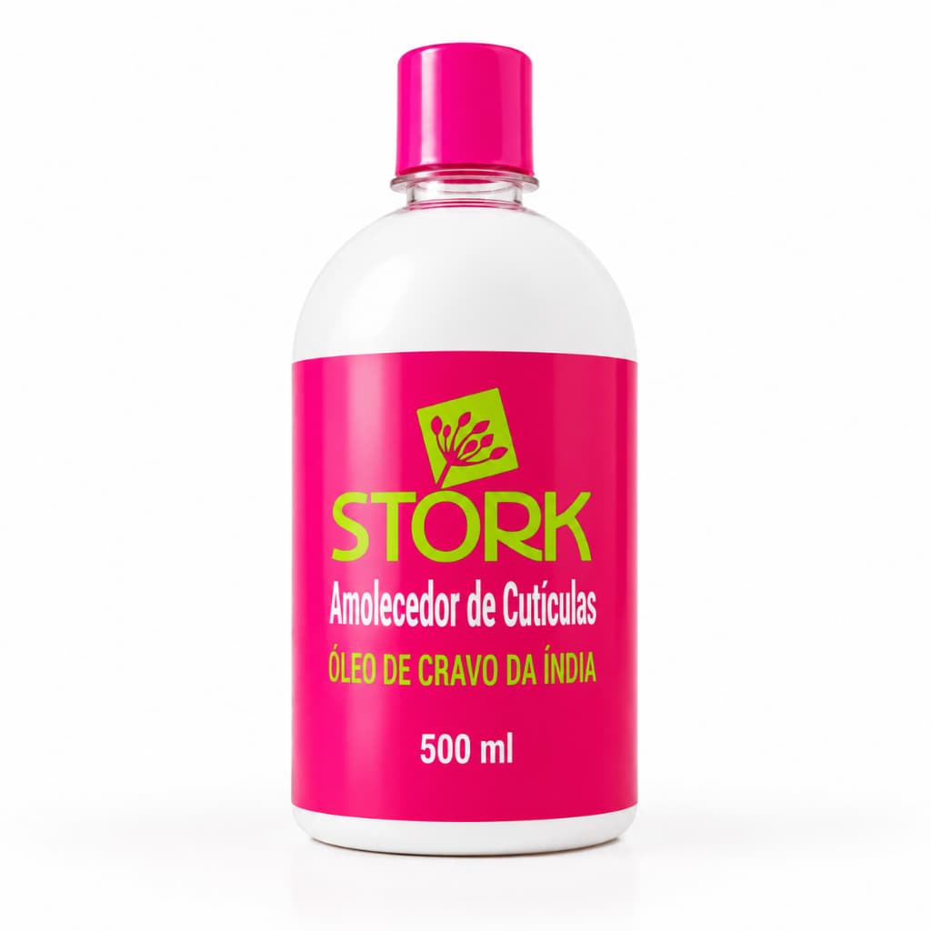 Amolecedor De Cutículas Stork Óleo De Cravo Da Índia 500ml Emoliente Profissional Para Manicure E Pedicure