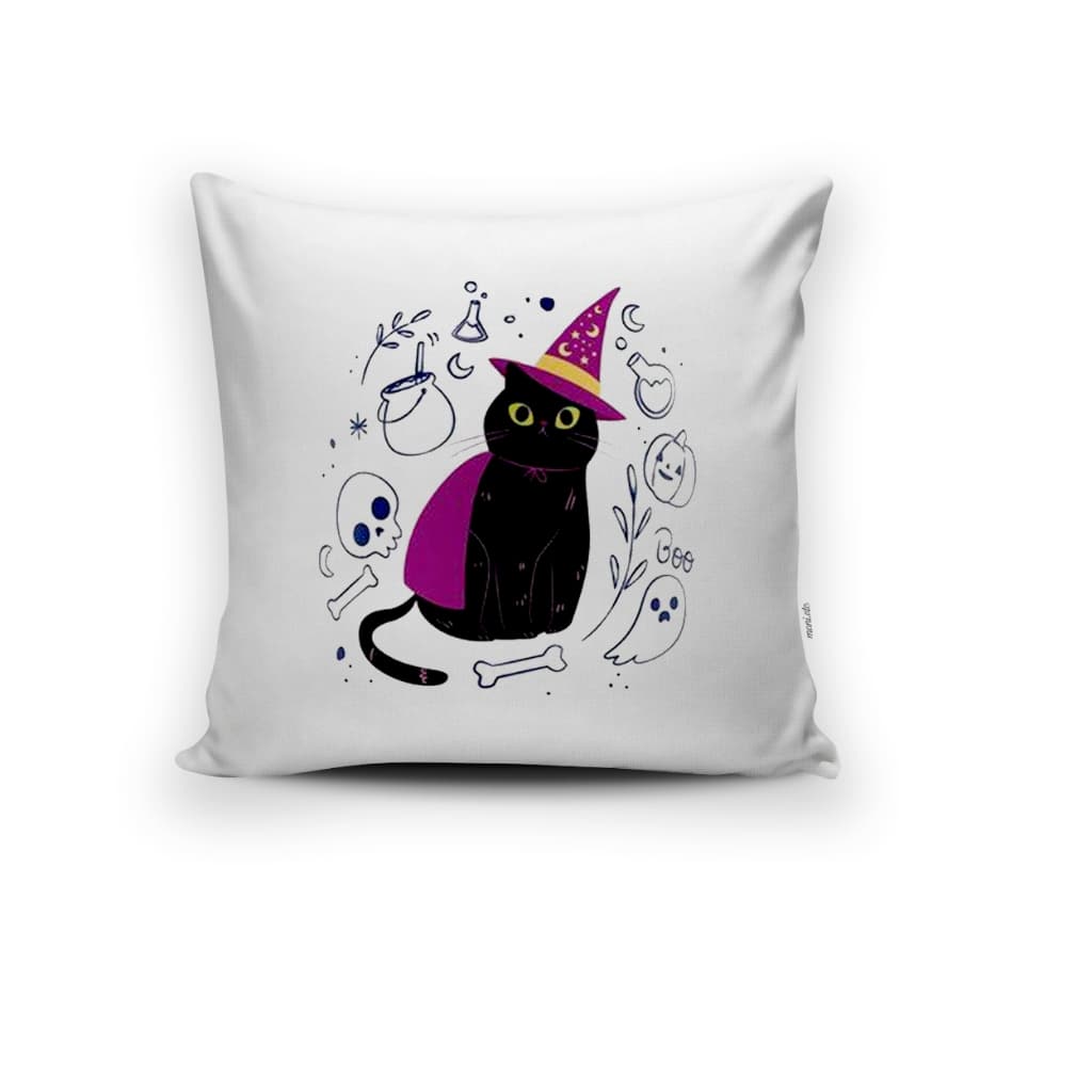 Almofada Hallowen Gatinho Bruxo