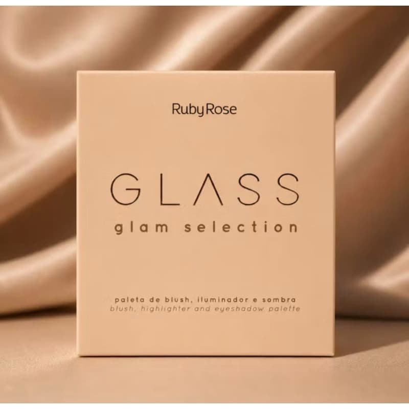 Paleta Multifuncional Ruby Rose Glass Mirror Shade Glam Selection Blush Iluminador Sombras Glow