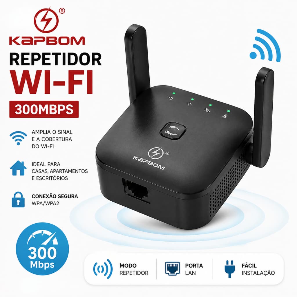 Repetidor Wifi 2 Antenas Amplificador De Sinal 300MBPS Wireless-n Pro