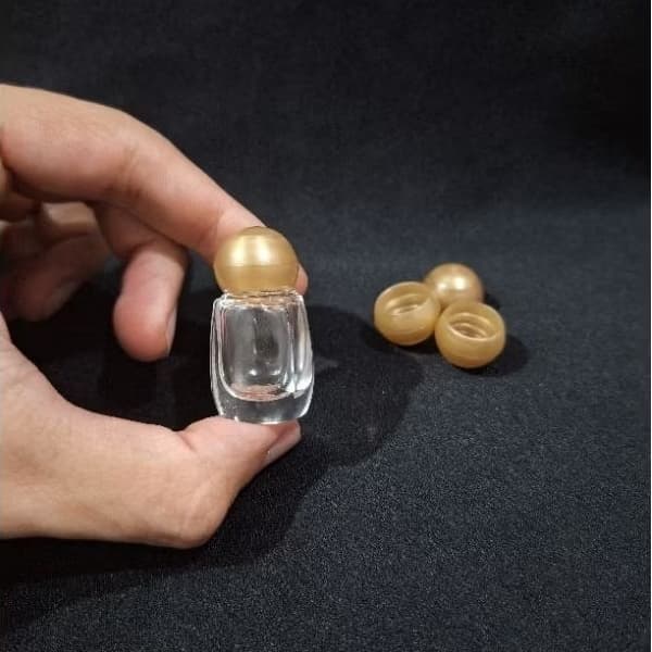 Kit 10/30 Mini Frasco Vidro Oval Pingente 5ml Com Tampa Bola R13/410 Porta Óleo Unção, Perfume
