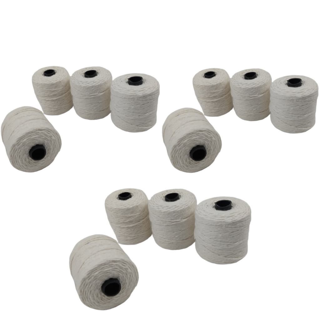Kit 12 Rolo Barbante Algodão Escolar Artesanato Cru 82m Cada Valtex