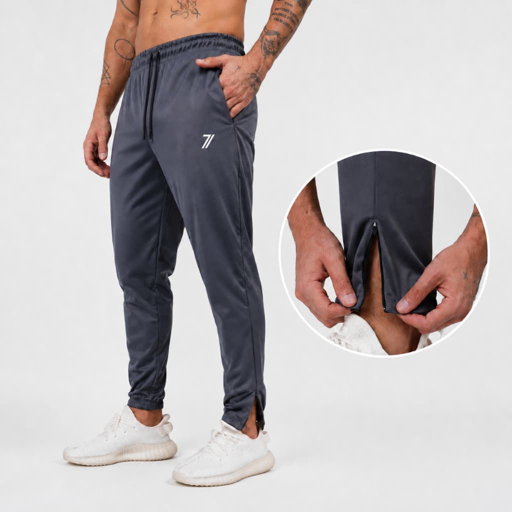 Calça jogger c/ zíper helanca masculina treino academia casual inverno Seven Move