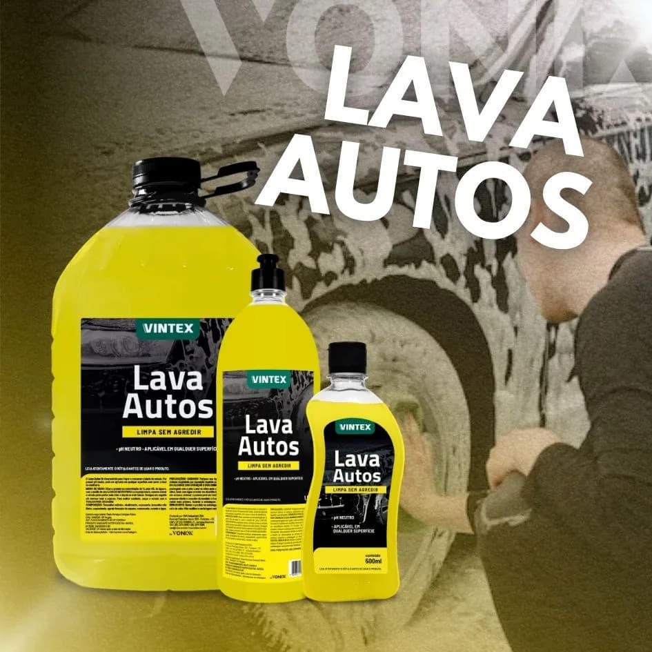 Lava Autos Vintex by Vonixx - Shampoo Automotivo Neutro Concentrado de Alta Performance Original